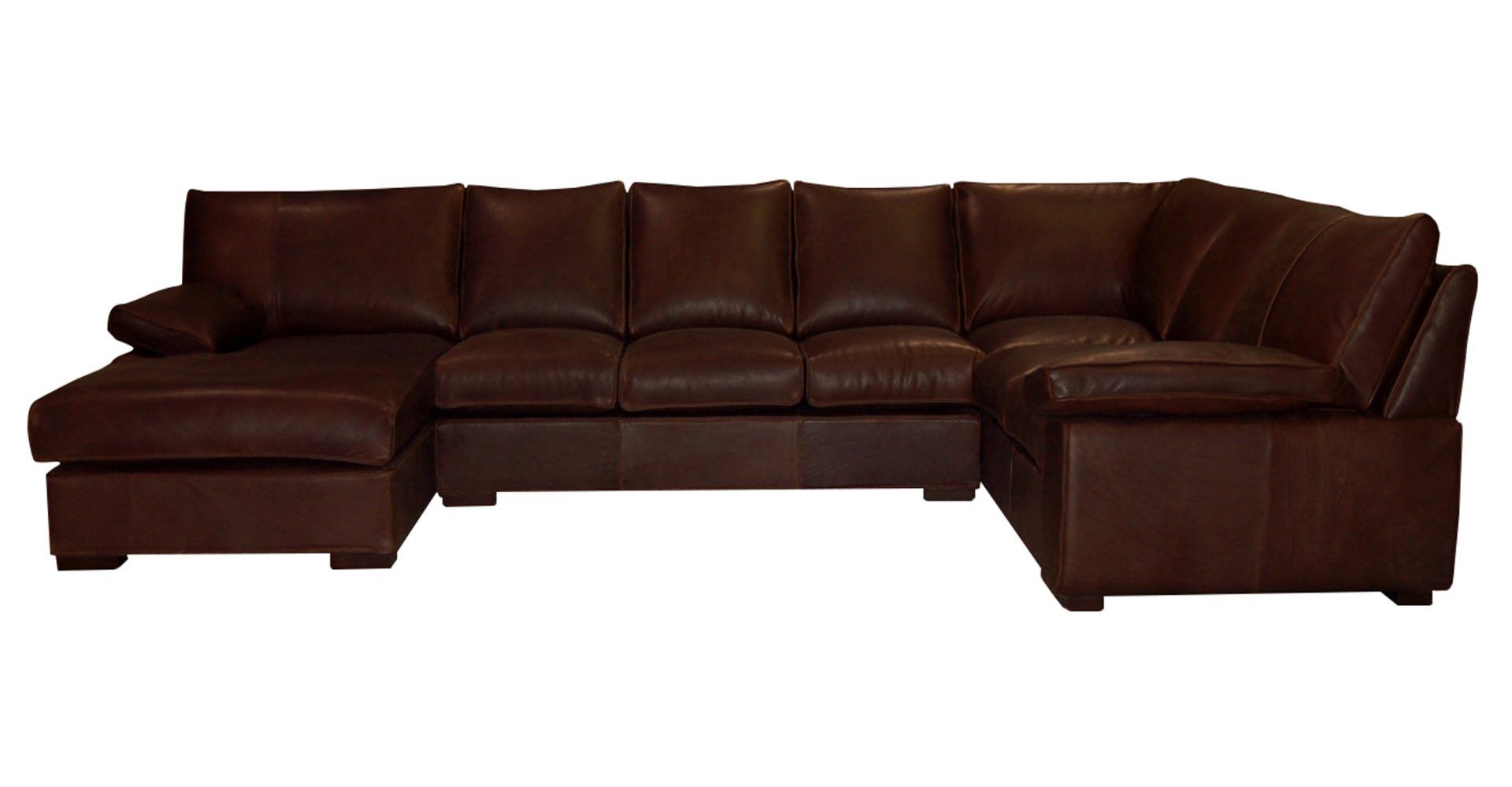 Brown Leather Sectional