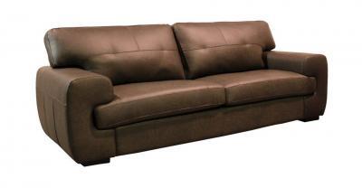 brown leather sofa